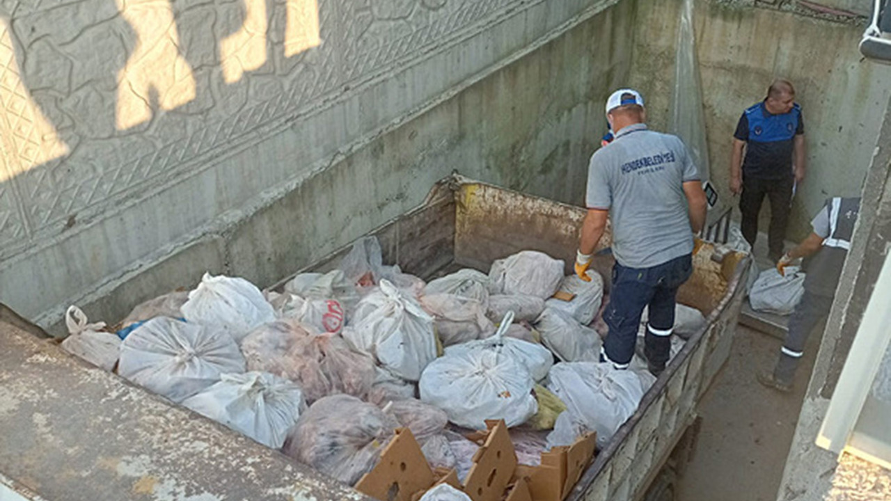 5,5 ton etiketsiz et ürünü imha edildi