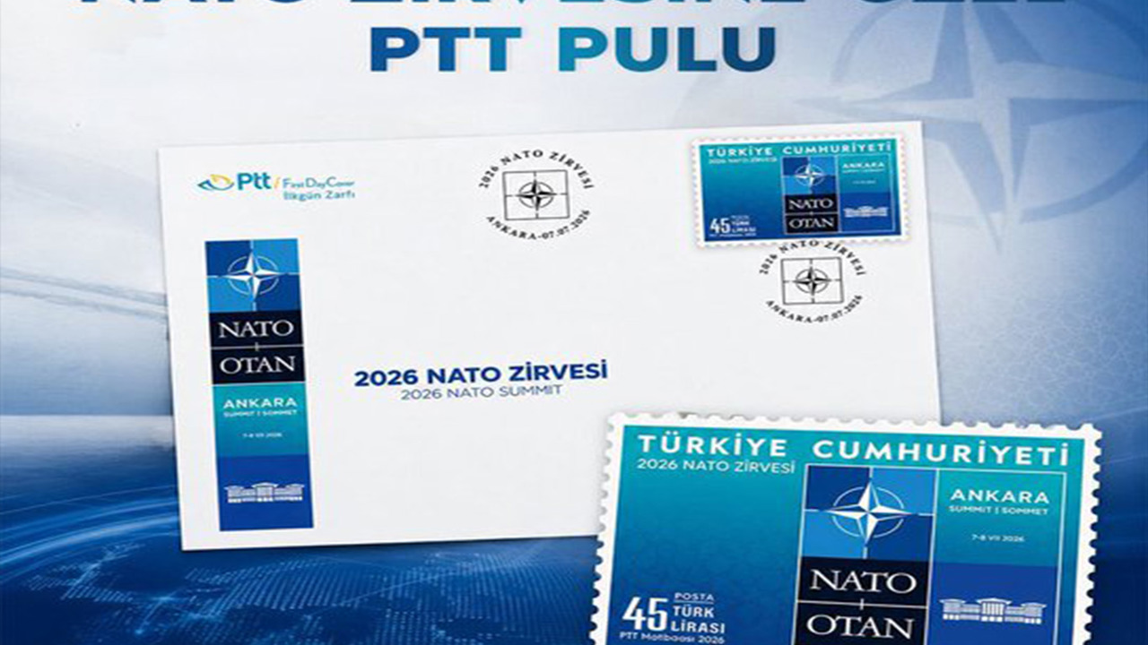 NATO Zirvesi için hazırlanan anma pulu ve ilk gün zarfı tedavüle sunuldu