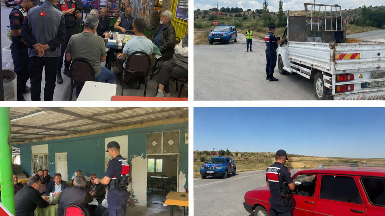 Yozgat'ta jandarmadan huzur ve güven uygulaması: 3 bin 81 kişi sorgulandı
