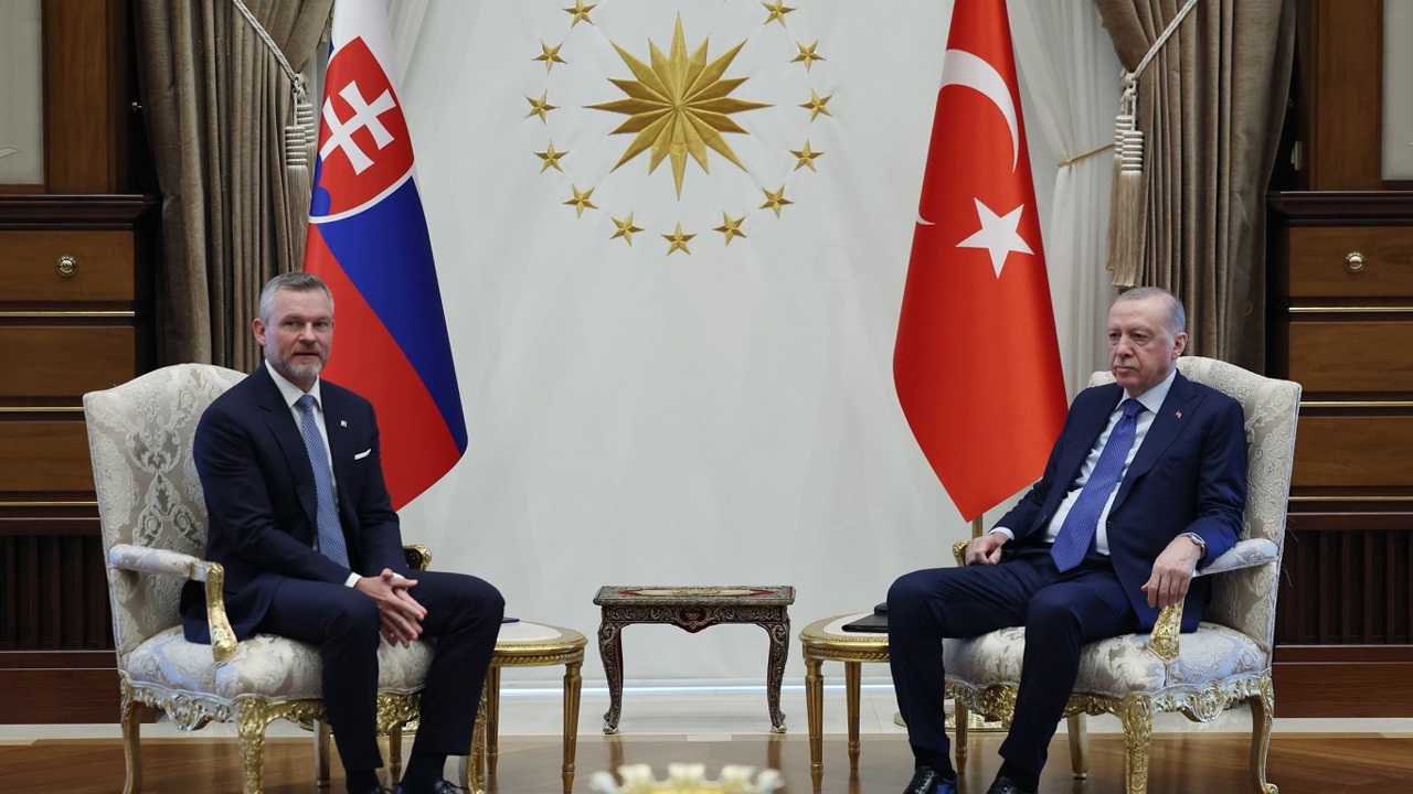 Cumhurbaşkanı Erdoğan, Slovakya Cumhurbaşkanı Pellegrini ile görüştü