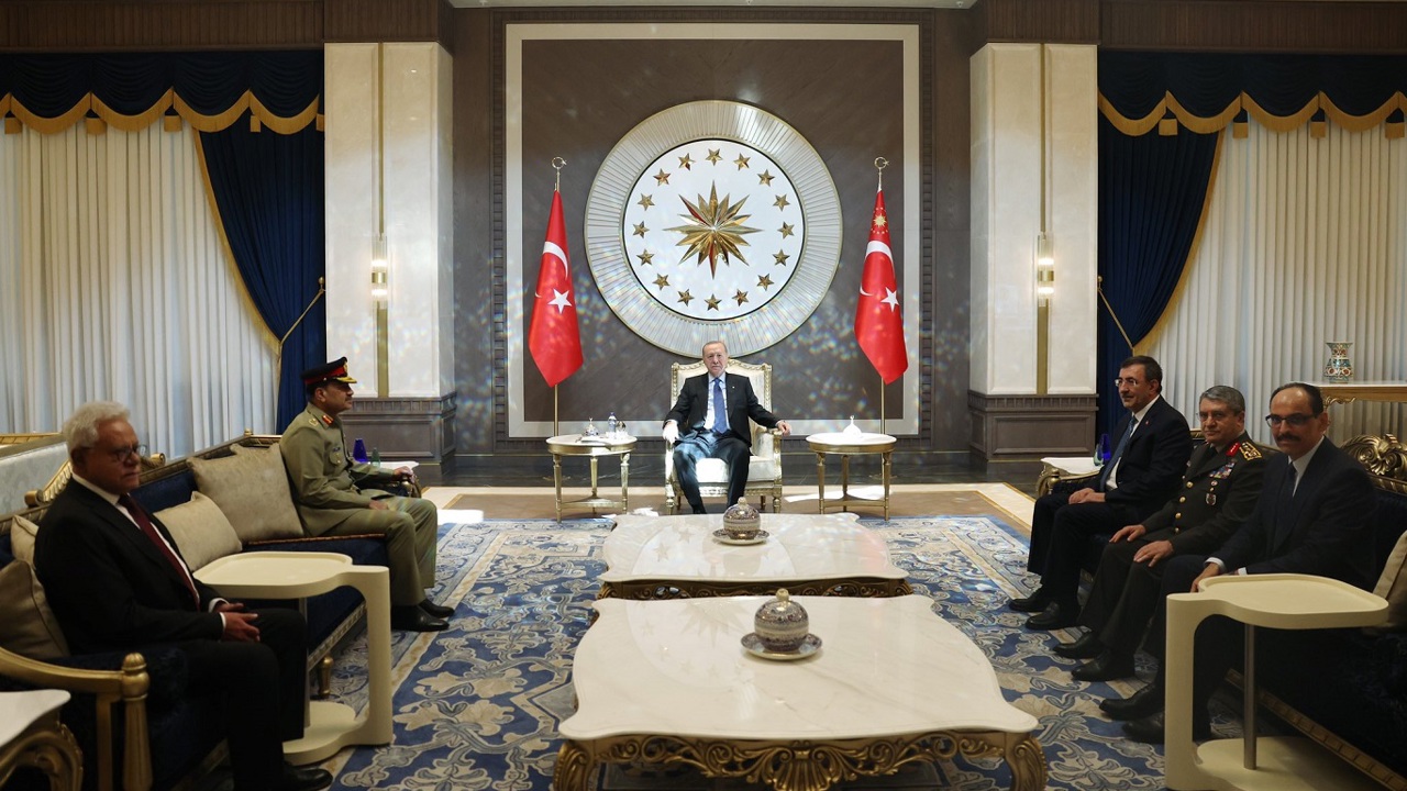 Cumhurbaşkanı Erdoğan, Pakistan Kara Kuvvetleri Komutanı Asim Munir’i kabul etti
