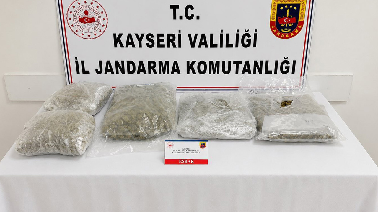 Kayseri'de 5 kilogram kubar esrar ele geçirildi