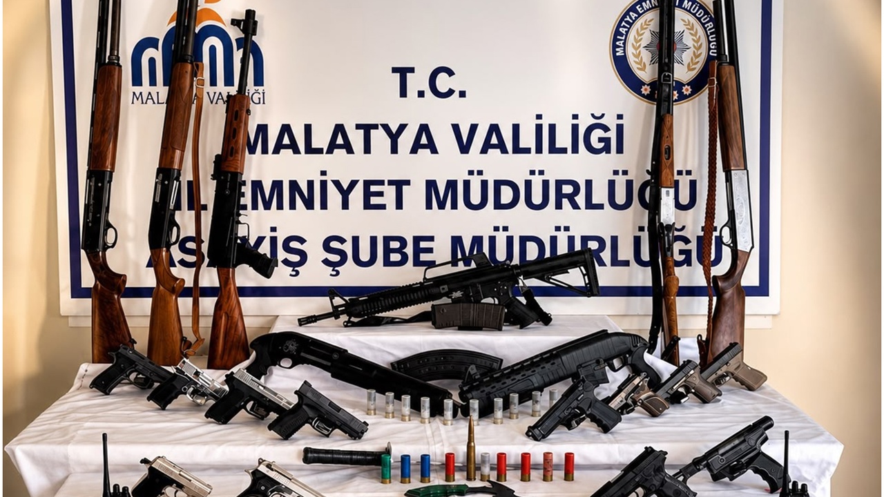 Malatya'da silah teşhirine operasyon: 56 şüpheli yakalandı