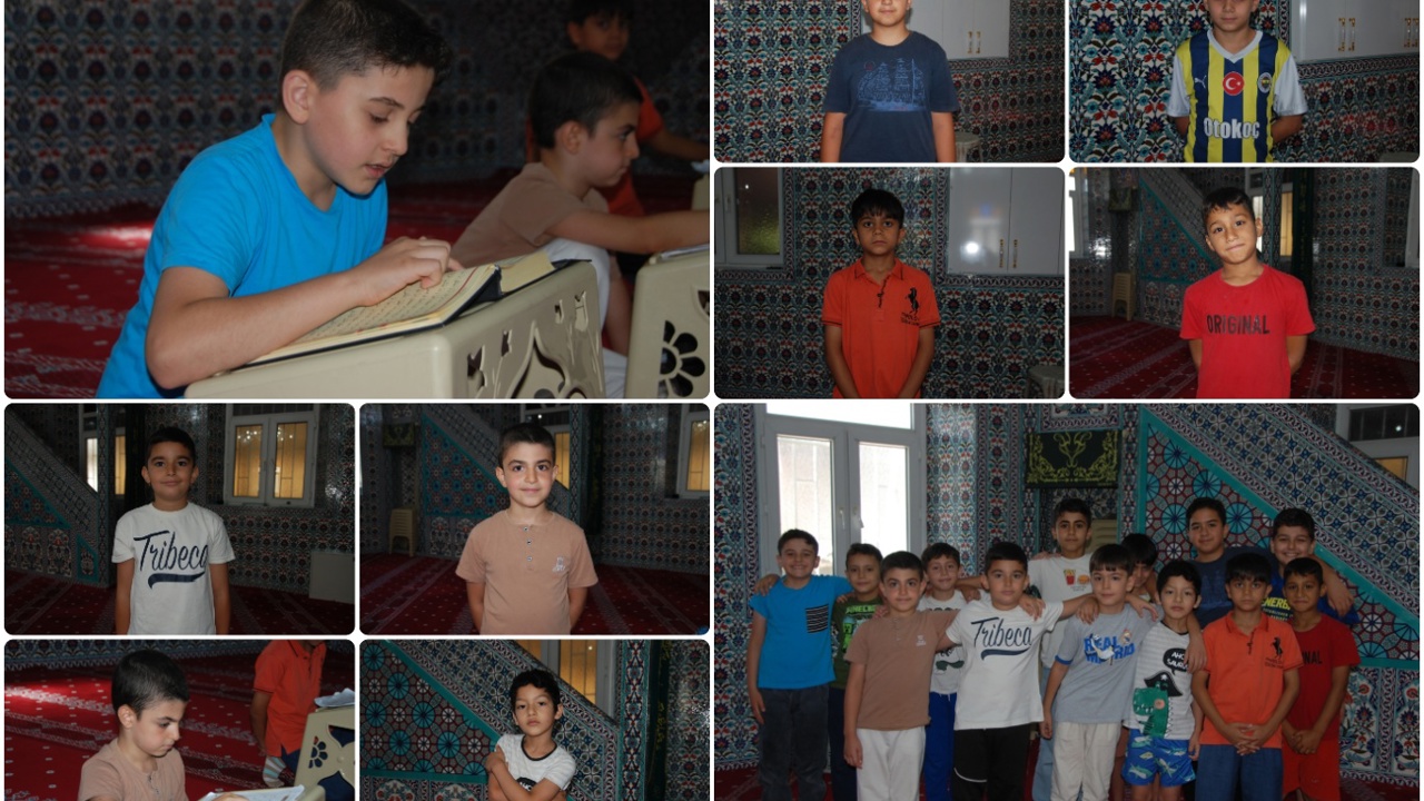 Yaz Kur'an kursundaki çocuklar: Hem öğreniyor hem eğleniyoruz