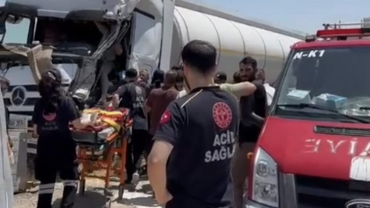 Mardin’de zincirleme trafik kazası: 1 yaralı