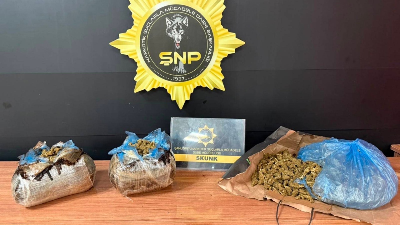 Şanlıurfa'da 3 kilo 650 gram esrar ele geçirildi: 3 gözaltı