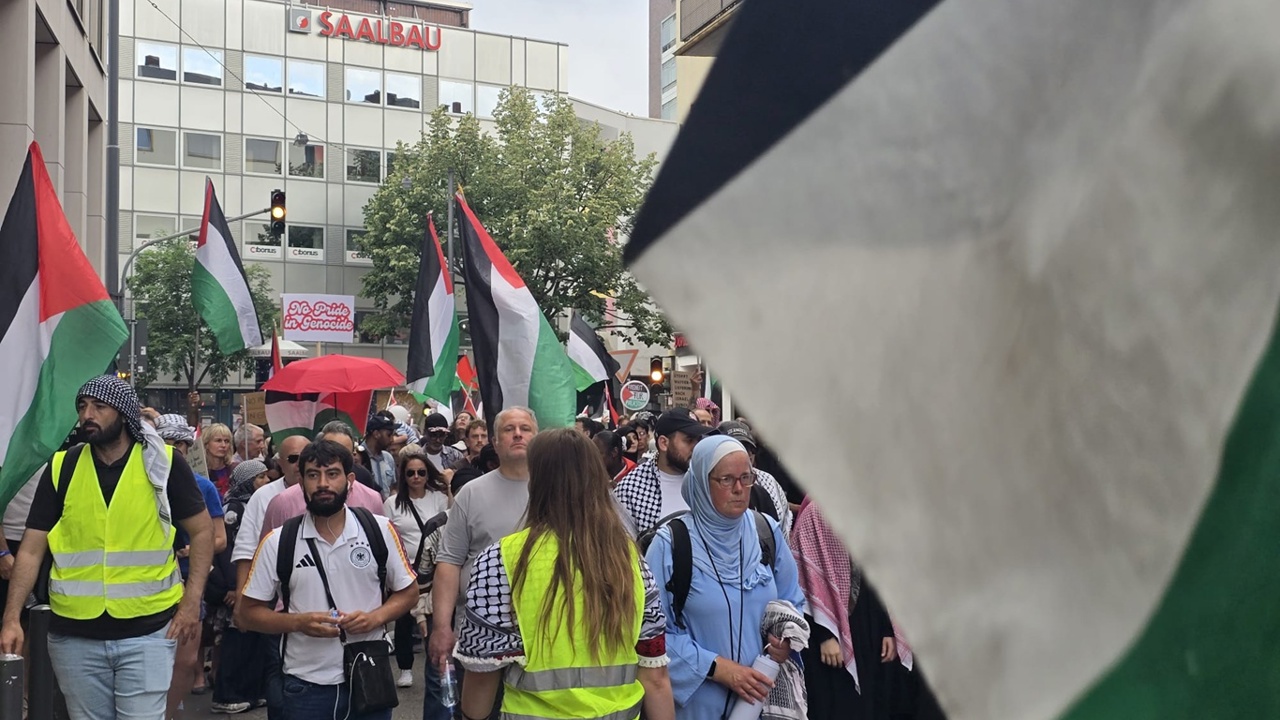 Almanya'da Gazze için destek eylemi gerçekleştirildi