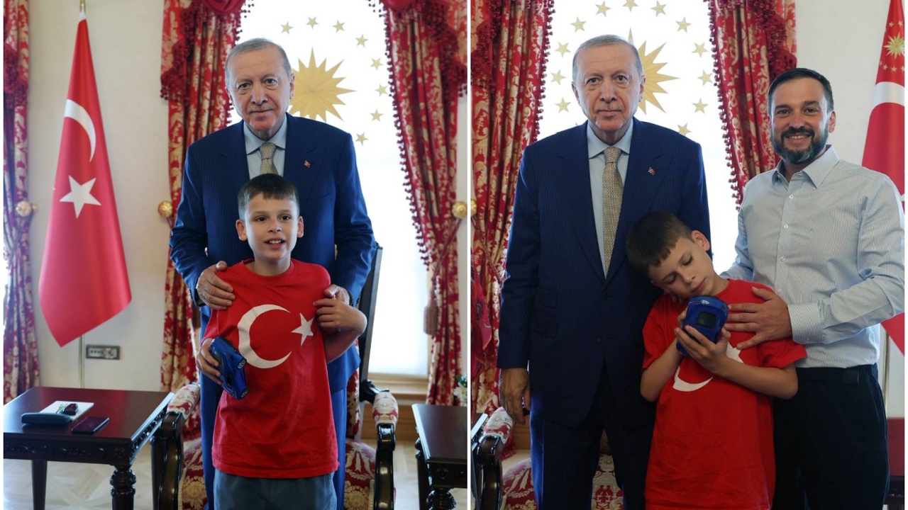 Cumhurbaşkanı Erdoğan, camilerde kek dağıtan otizmli Joshua Harris'i kabul etti