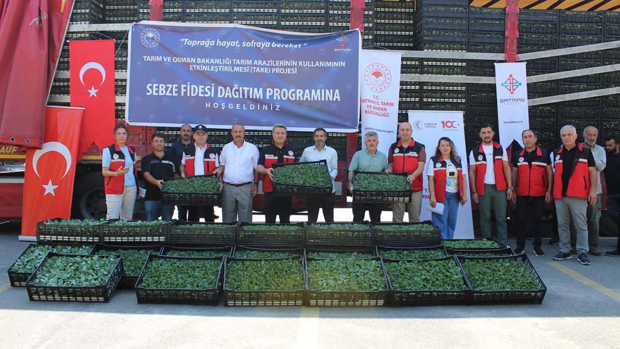 Batman'da üreticilere 450 bin sebze fidesi desteği