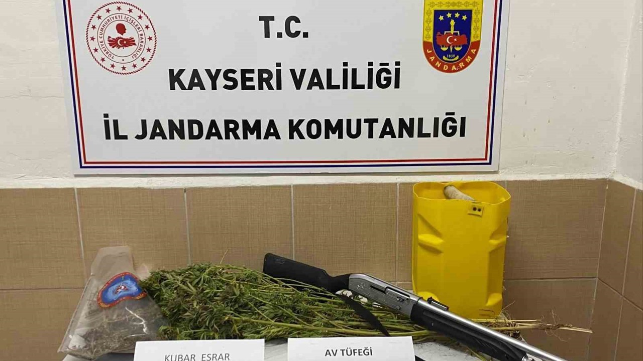 Kayseri’de 1 kilo 690 gram kubar esrar ele geçirildi: 1 gözaltı

