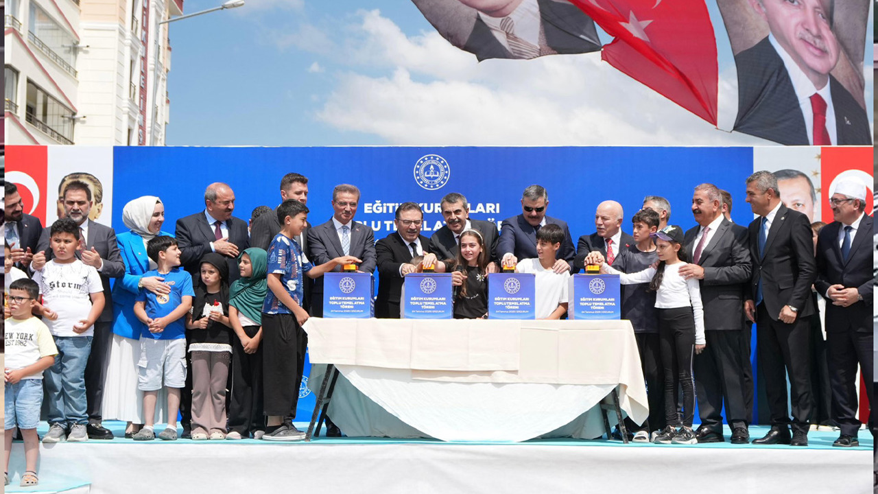 Erzurum'da 5 okulun temeli atıldı