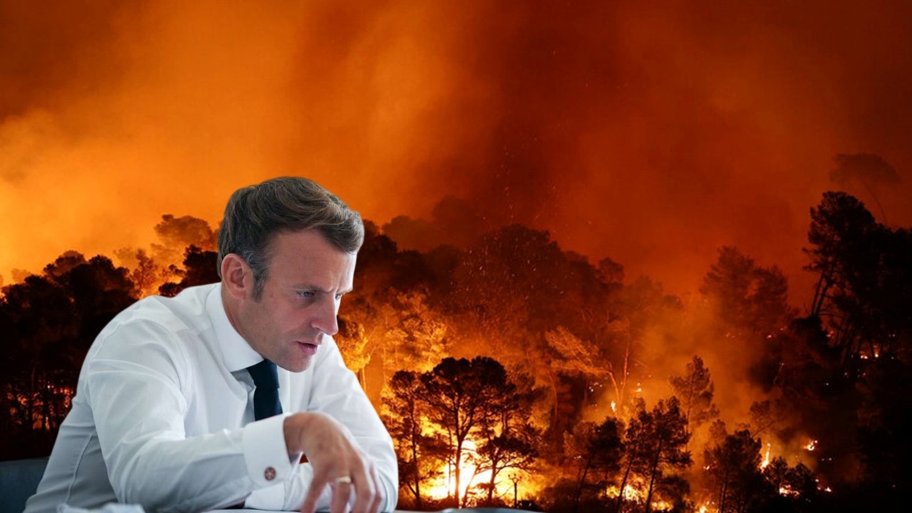 Fransa’da devam eden orman yangınları üzerine Macron kriz toplantısı düzenliyor