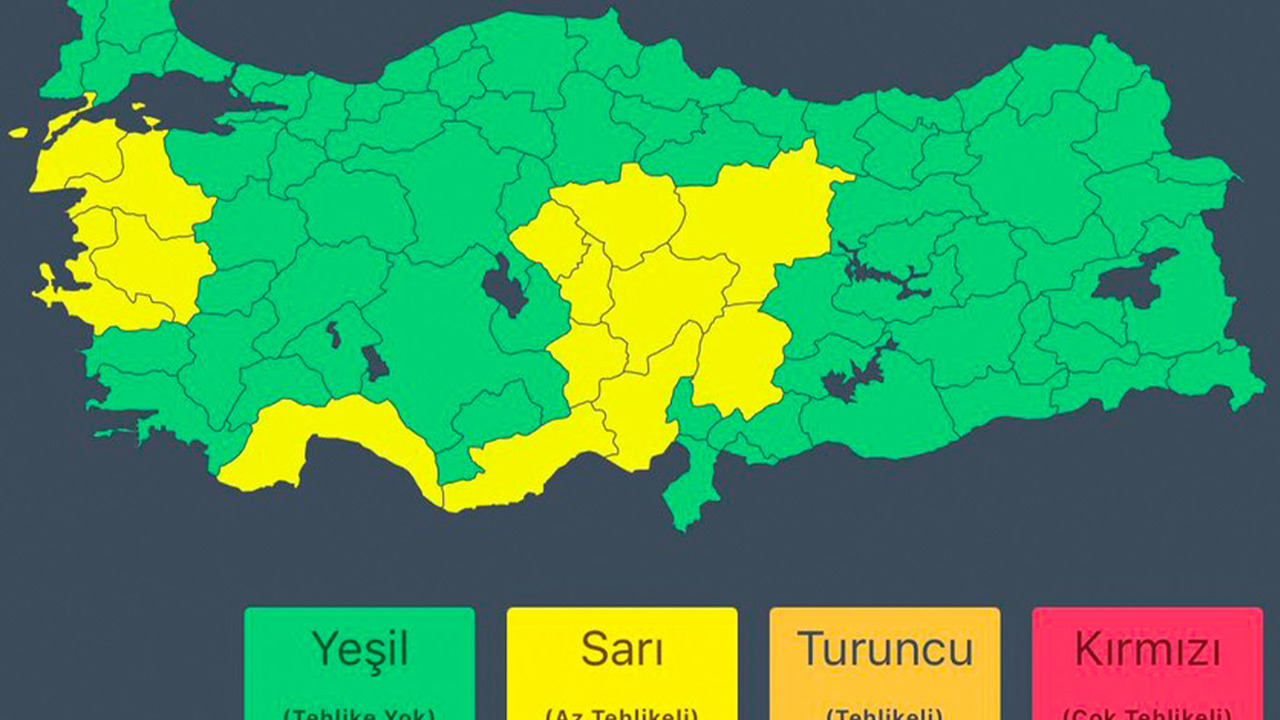 14 il için kuvvetli rüzgar ve fırtına uyarısı