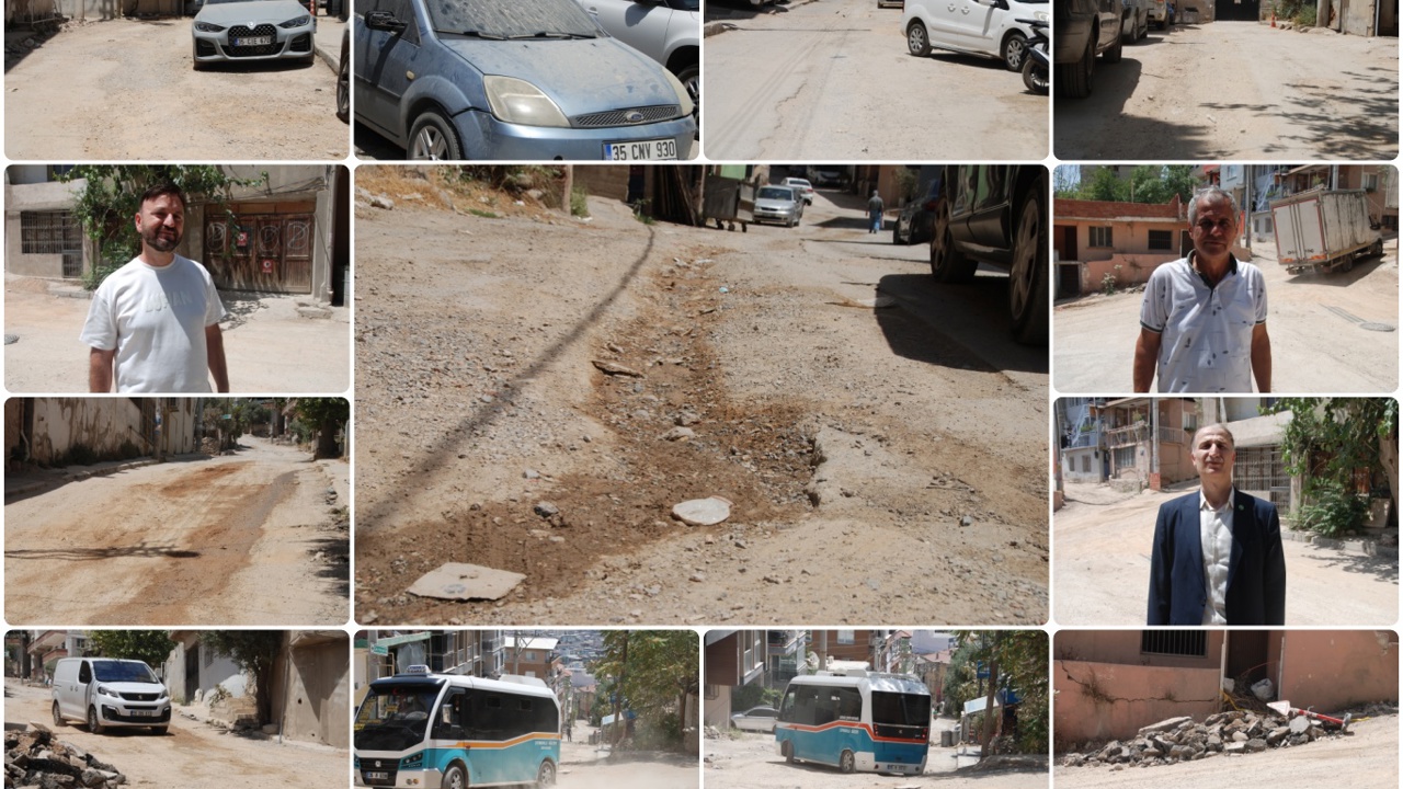 Bayraklı'da 8 aydır bitmeyen altyapı çalışması mahalleliyi mağdur ediyor