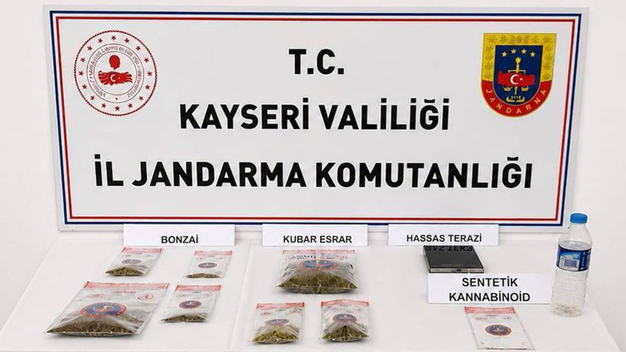 Kayseri'de uyuşturucu operasyonu: Esrar, bonzai ve sentetik kannabinoid ele geçirildi