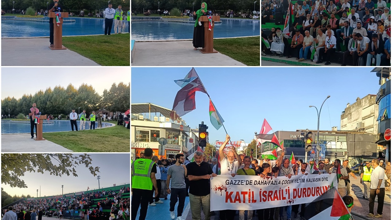 Filistin Konvoyu Sakarya'da coşkuyla karşılandı