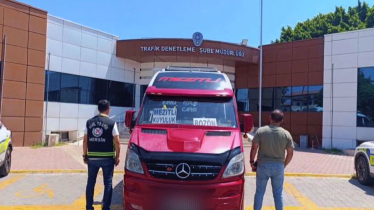Mersin'de trafikte ters şeritte giden sürücünün ehliyetine el konuldu