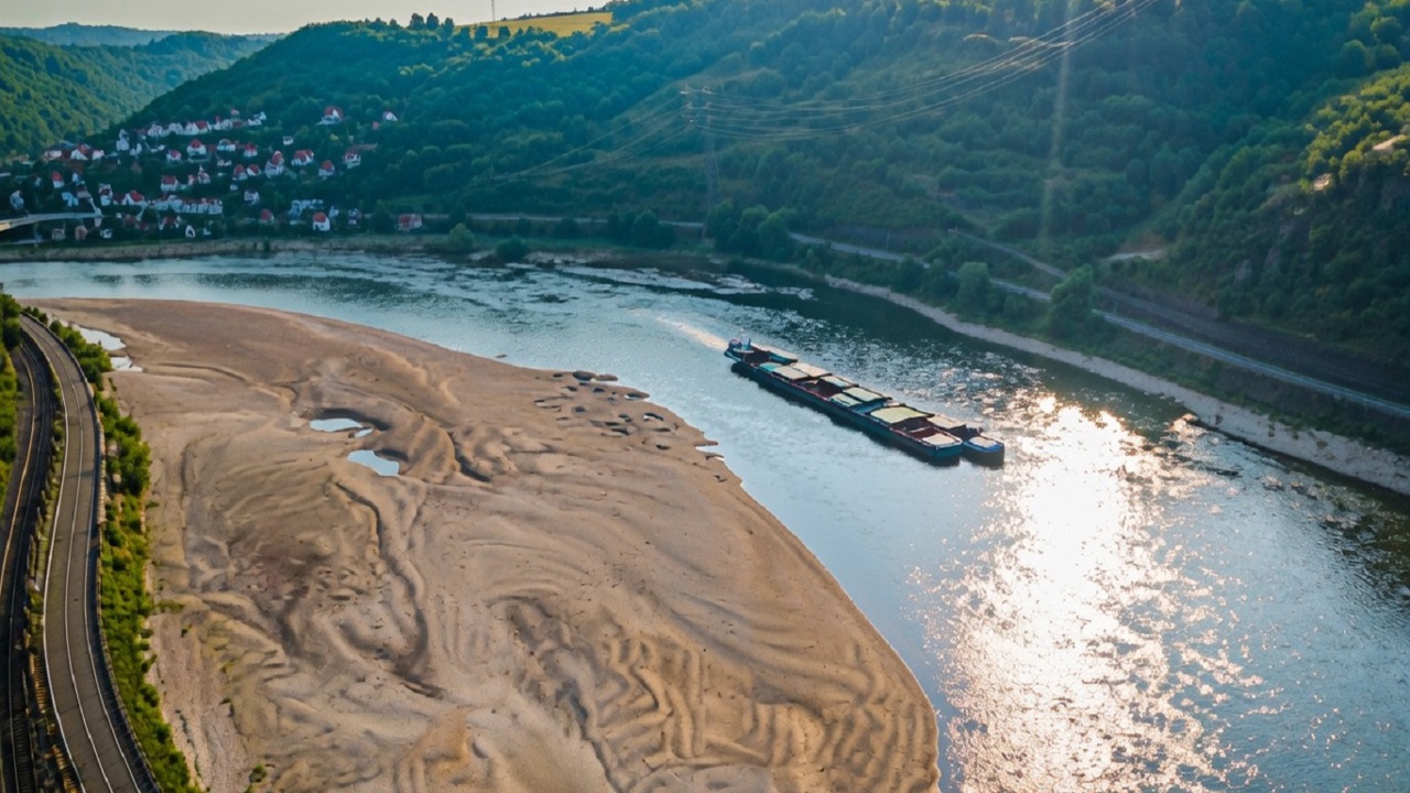 Ren Nehri'nde rekor düşüş: Kuraklık ekonomiyi vurmaya başladı