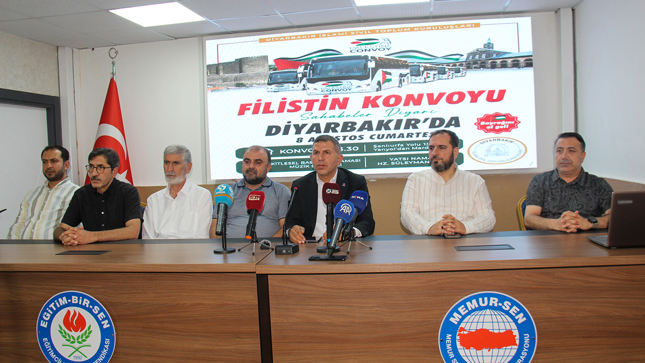 Diyarbakır'daki İslami STK'lardan Filistin Konvoyu'na destek çağrısı