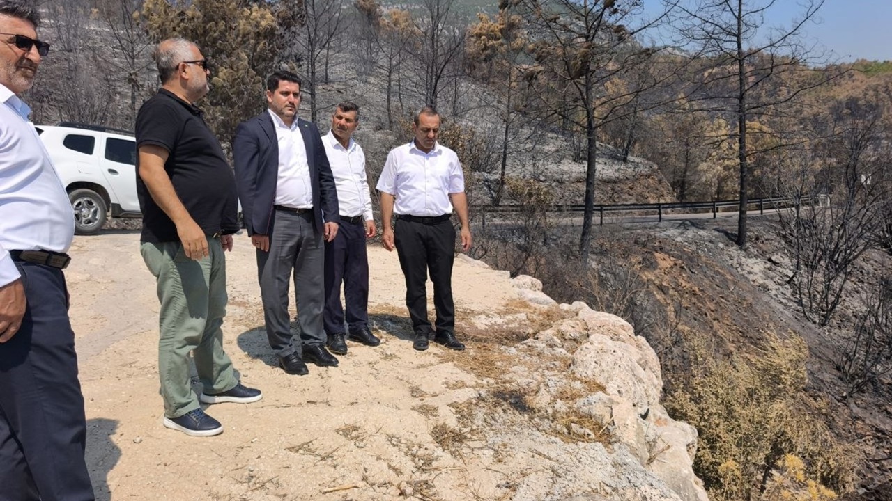 HÜDA PAR Antalya İl Başkanlığı’ndan yangın bölgesine ziyaret