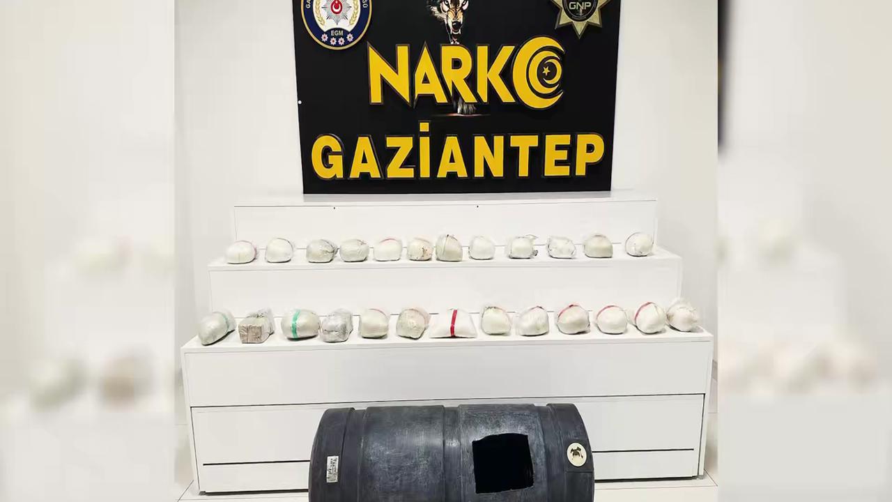 Gaziantep'te yüklü miktarda uyuşturucu ele geçirildi: 1 gözaltı