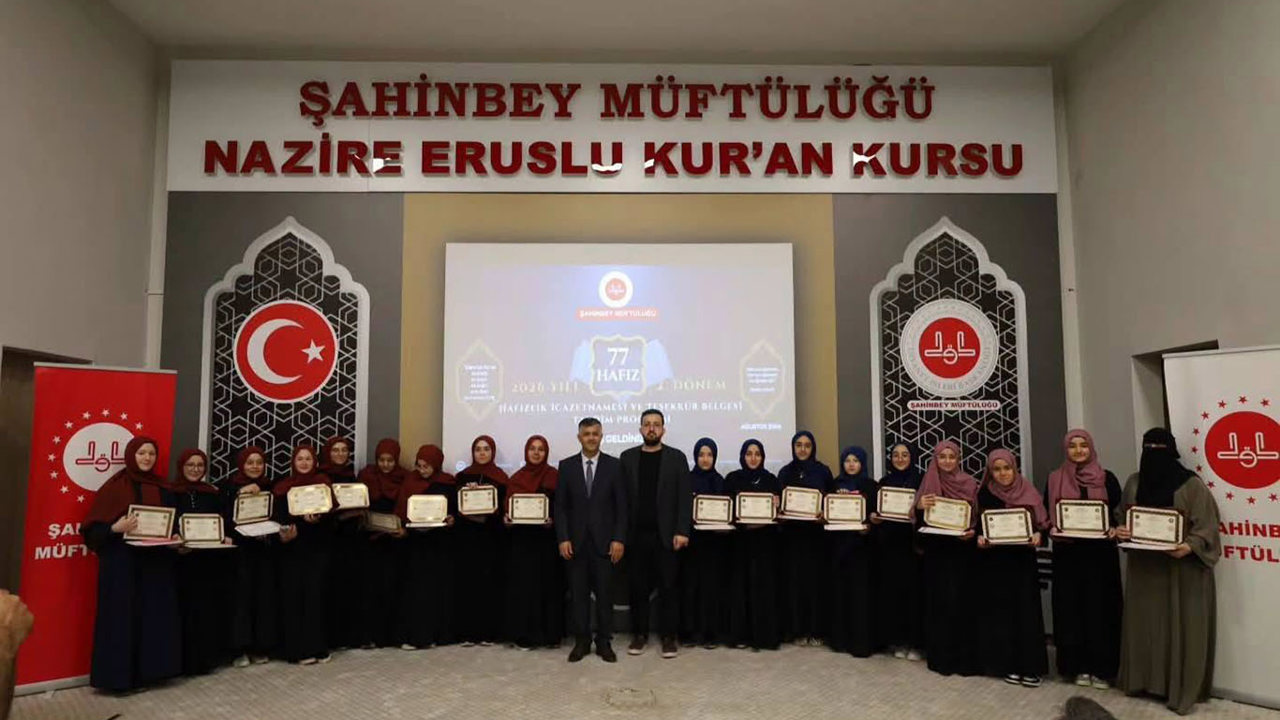 Gaziantep'te 77 hafız icazet belgesi aldı