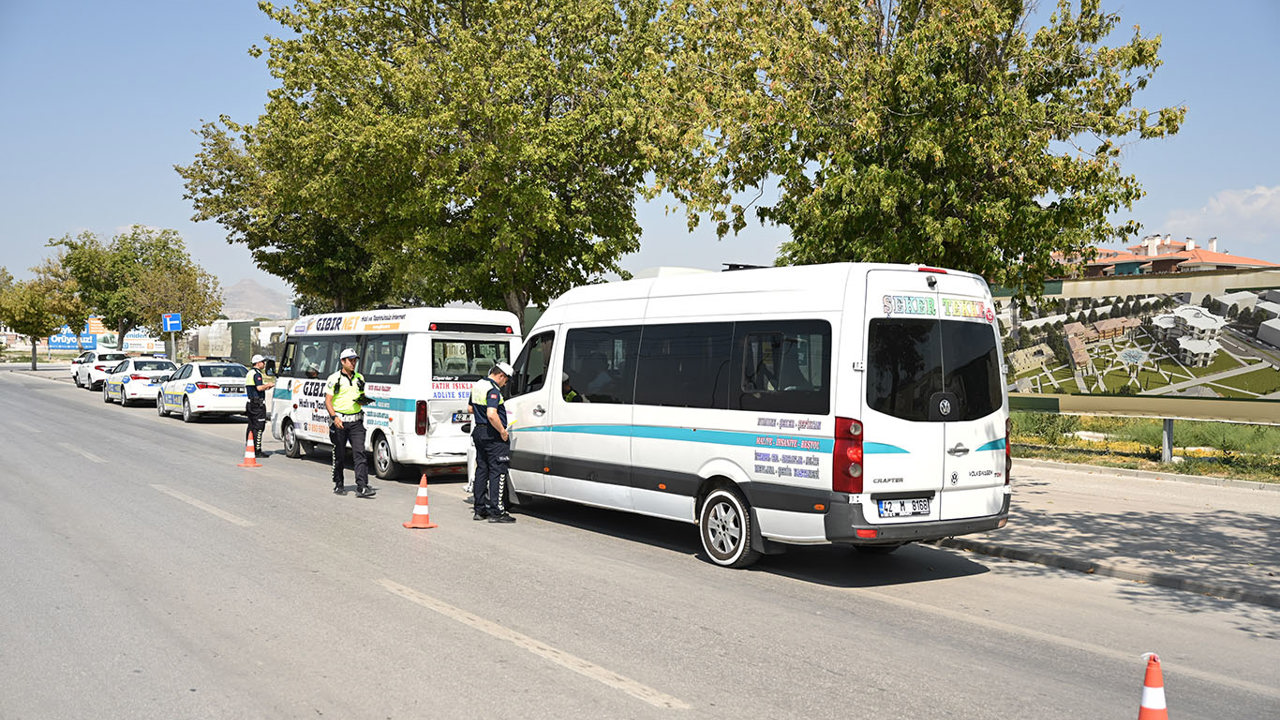 Konya’da toplu taşıma araçlarına yönelik denetimler sürüyor