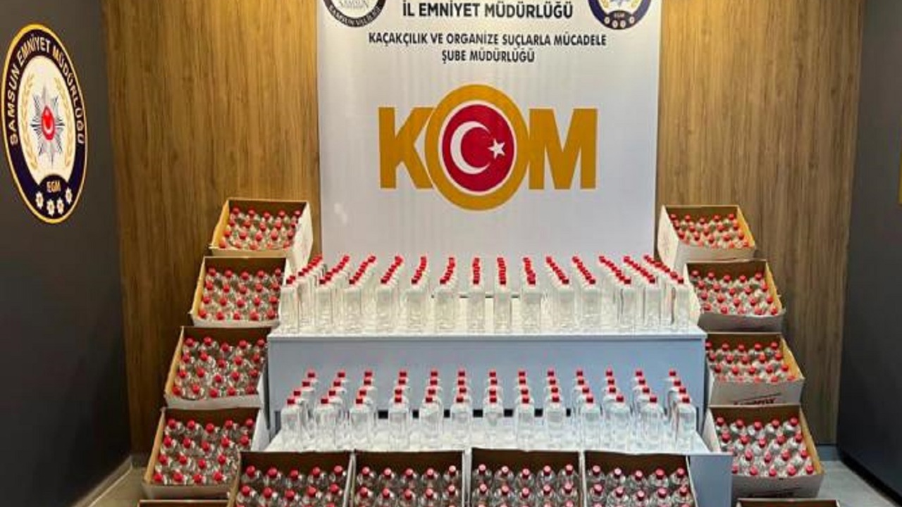 Samsun’da 1 ton 160 litre etil alkol ele geçirildi: Bir gözaltı