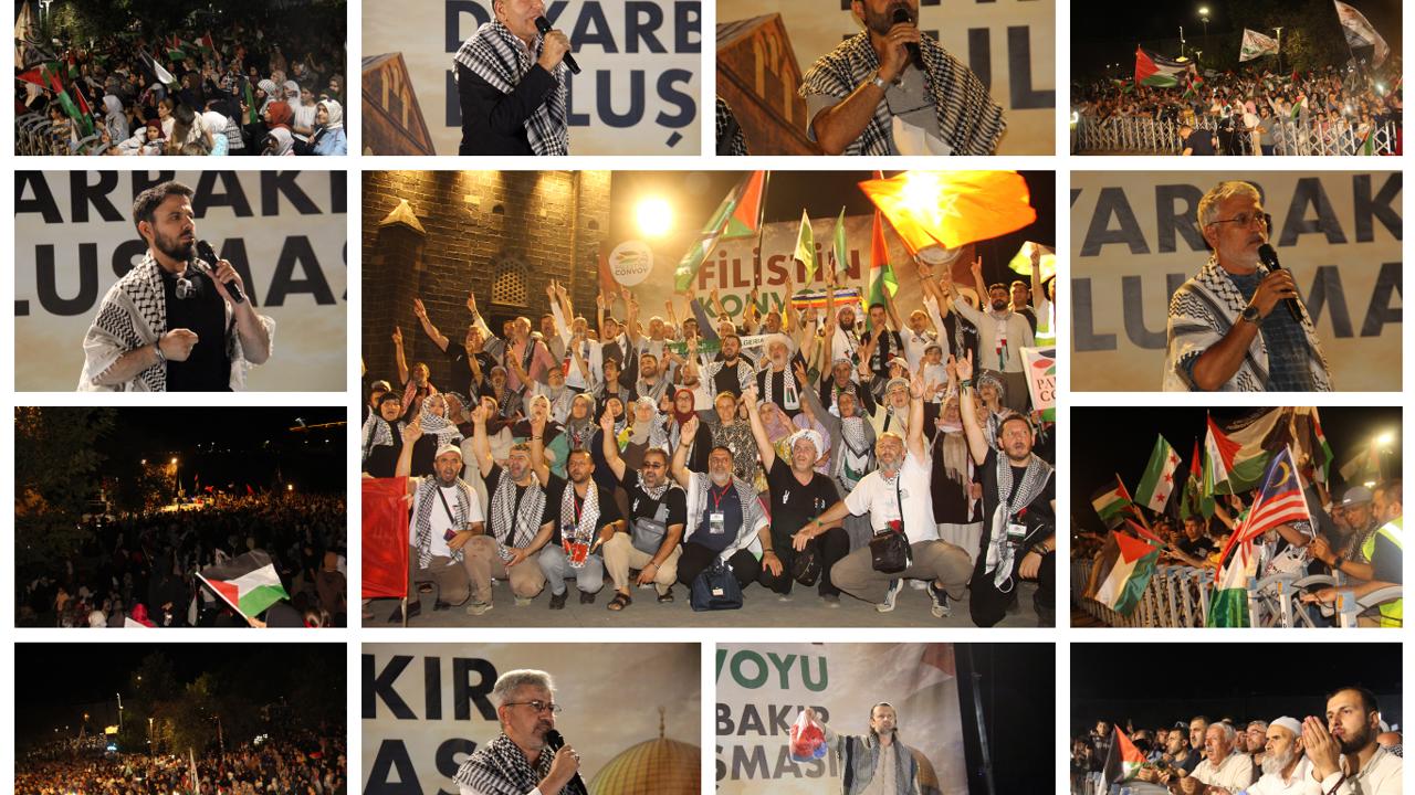 Filistin Konvoyu'nun bu geceki durağı Diyarbakır oldu