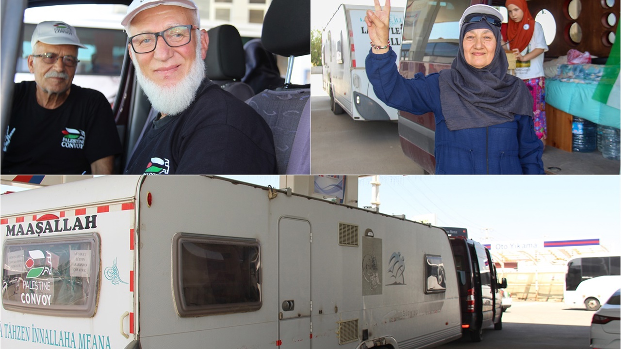 Filistin Konvoyu'na katılan çift: Karavan ve minibüsümüzü Filistinli kardeşlerimize bağışlayacağız