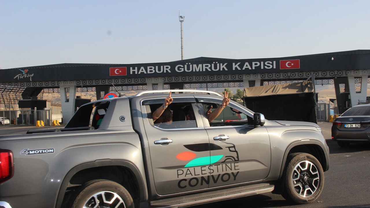 Uluslararası Filistin Konvoyu, Habur Sınır Kapısı’ndan geçiş yaptı
