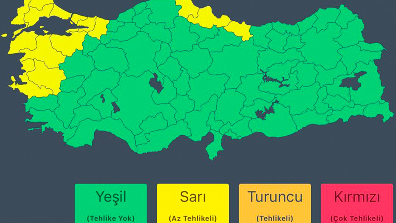 İçişleri Bakanlığından 13 il için kuvvetli rüzgâr ve sağanak uyarısı