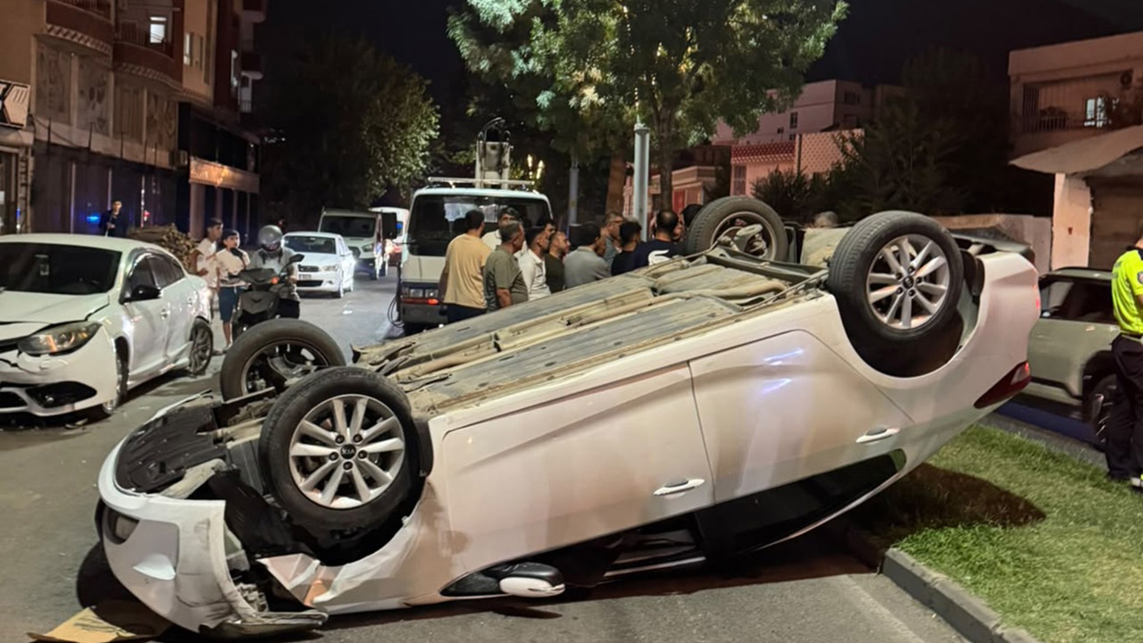 Batman'da otomobil takla attı