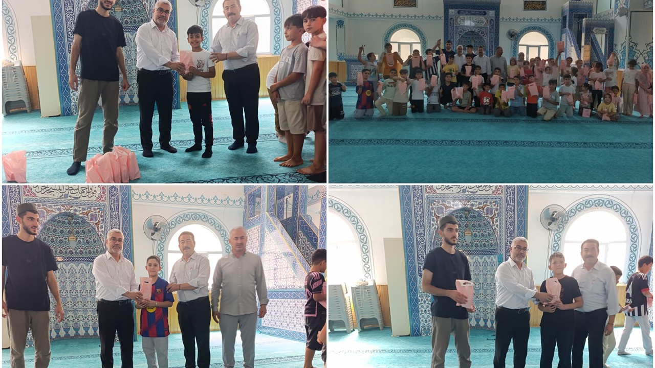 Kur'an kurslarına katılan çocuklara akıllı saat hediye edildi