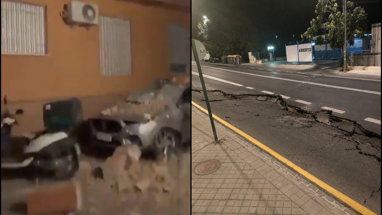 Granada'da 5 büyüklüğünde deprem: Ev, yol ve araçlarda hasar