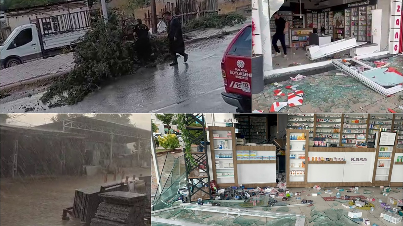 Malatya'da sağanak ve fırtına hasara yol açtı