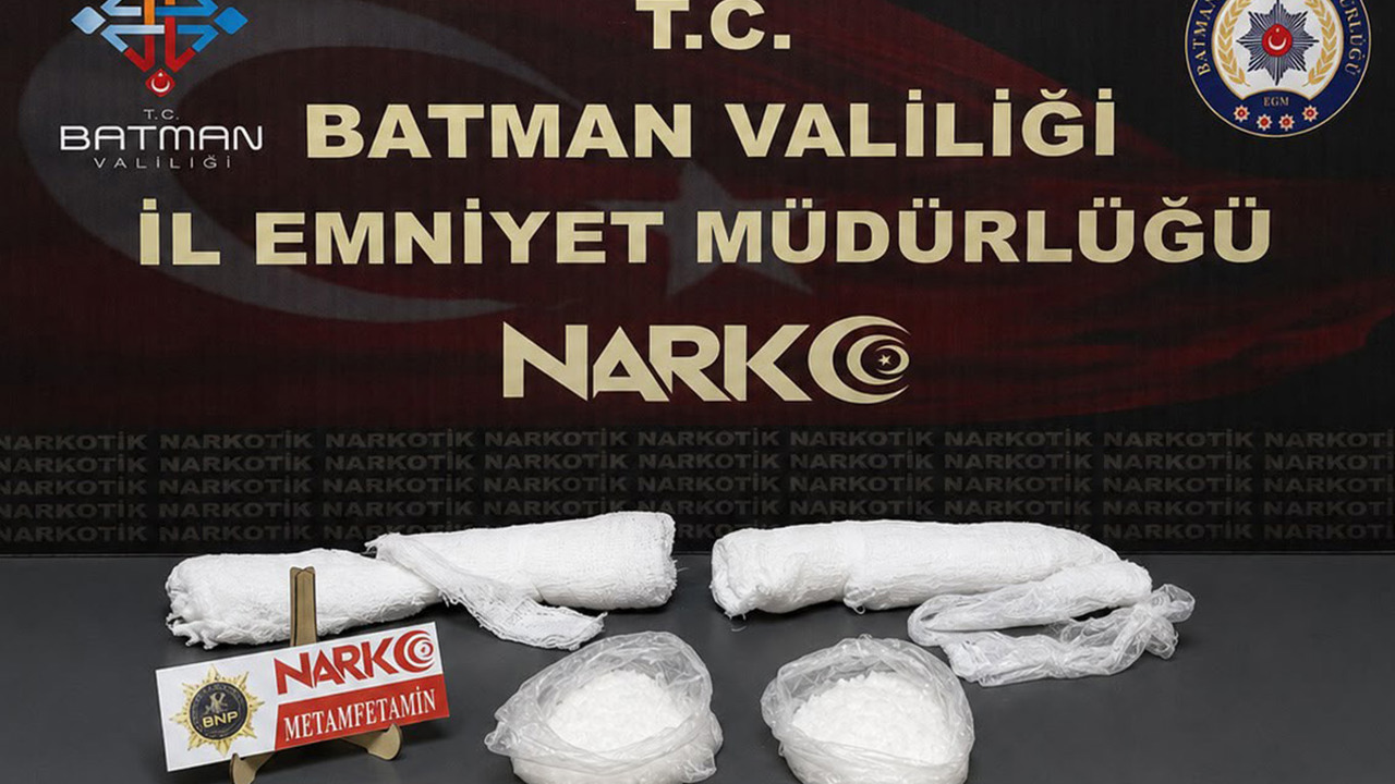 Batman'da alçı içine gizlenmiş metamfetamin ele geçirildi