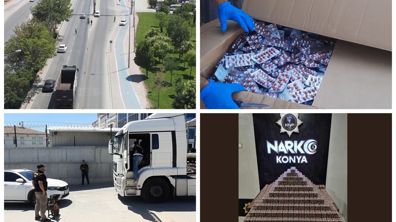Konya’da 124 bin sentetik ecza ele geçirildi: 3 şüpheli tutuklandı