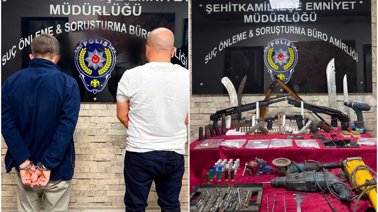 Gaziantep'te silah ve uyuşturucu operasyonu
