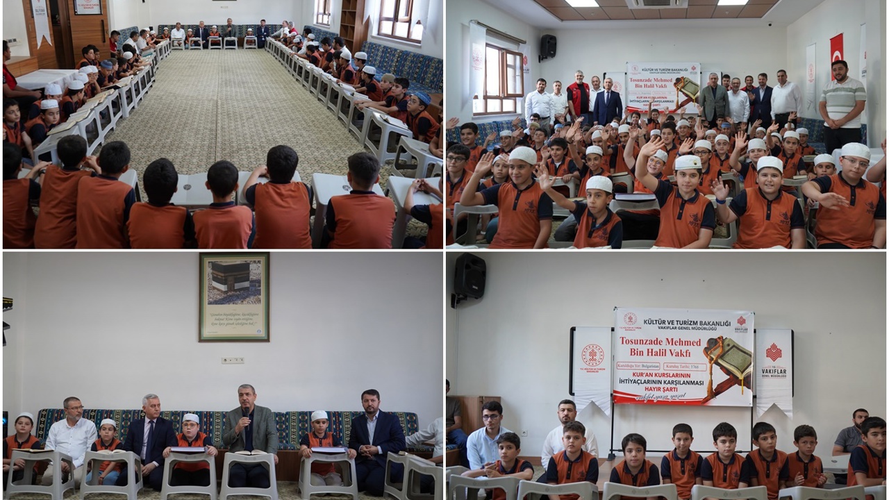 Gaziantep'te "1001 hayır şartı" projesi kapsamında bin adet rahle Kur'an kurslarına teslim edildi