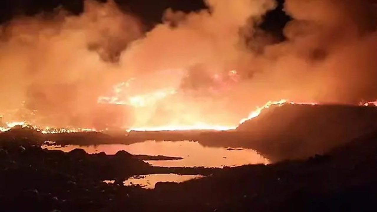 Siirt’te katı atık tesisinde yangın