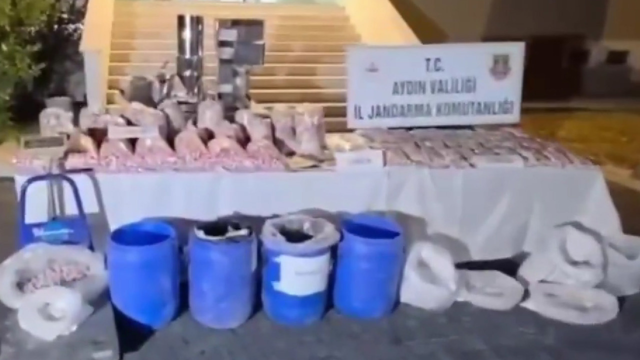 Aydın'da sentetik hap imalathanesine baskın: 1,4 milyon hap ele geçirildi