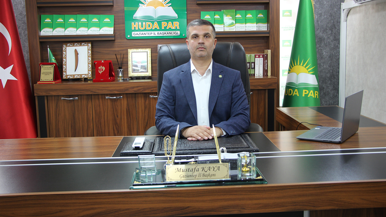 HÜDA PAR Gaziantep İl Başkanı Kaya'dan Mevlid Kandili mesajı