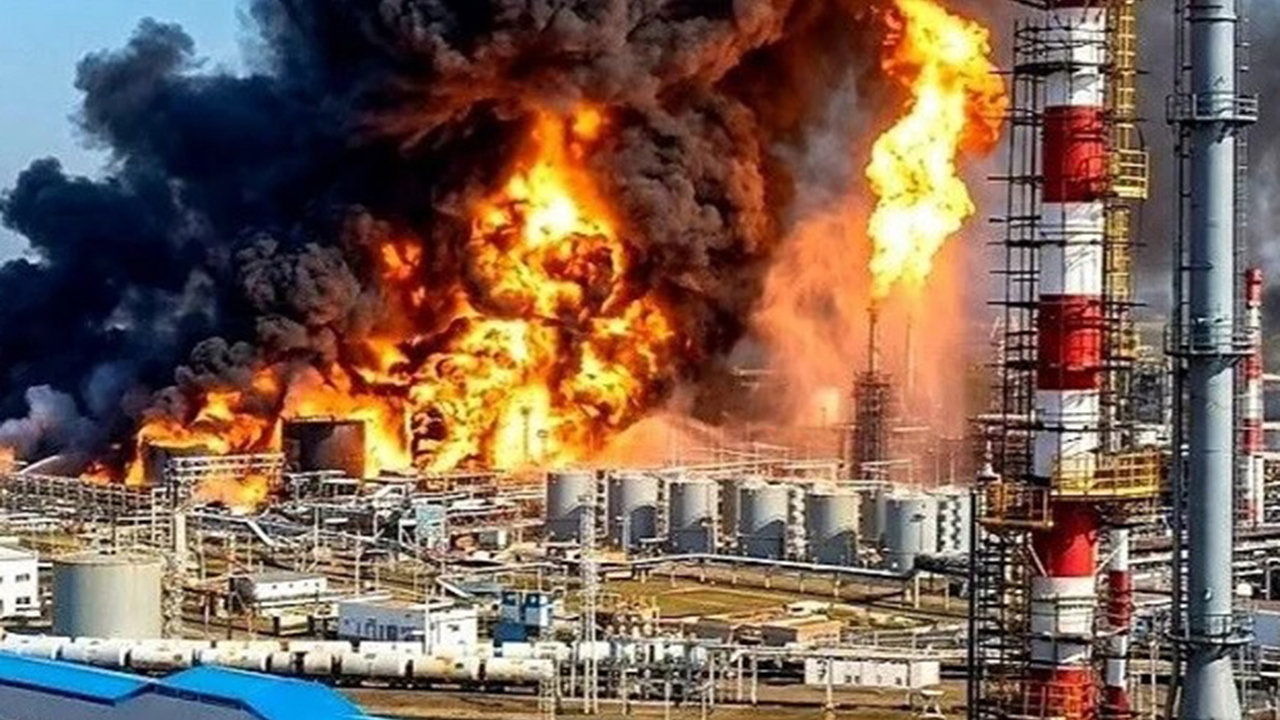Kazakistan’da petrol rafinerisinde yangın