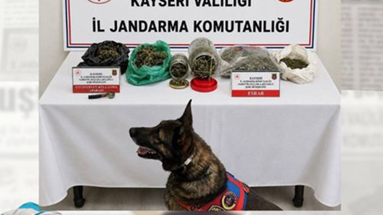 Kayseri’de 1 kilo 200 gram kubar esrar ele geçirildi