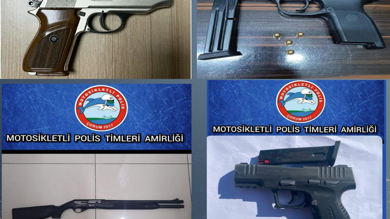 Çorum’da bir haftada 2 bin 441 şahıs sorgulandı: Silah ve uyuşturucu ele geçirildi
