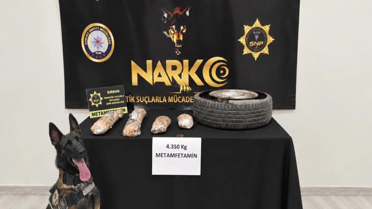 Şırnak’ta araba lastiğine gizlenmiş 4 kilogram uyuşturucu madde ele geçirildi