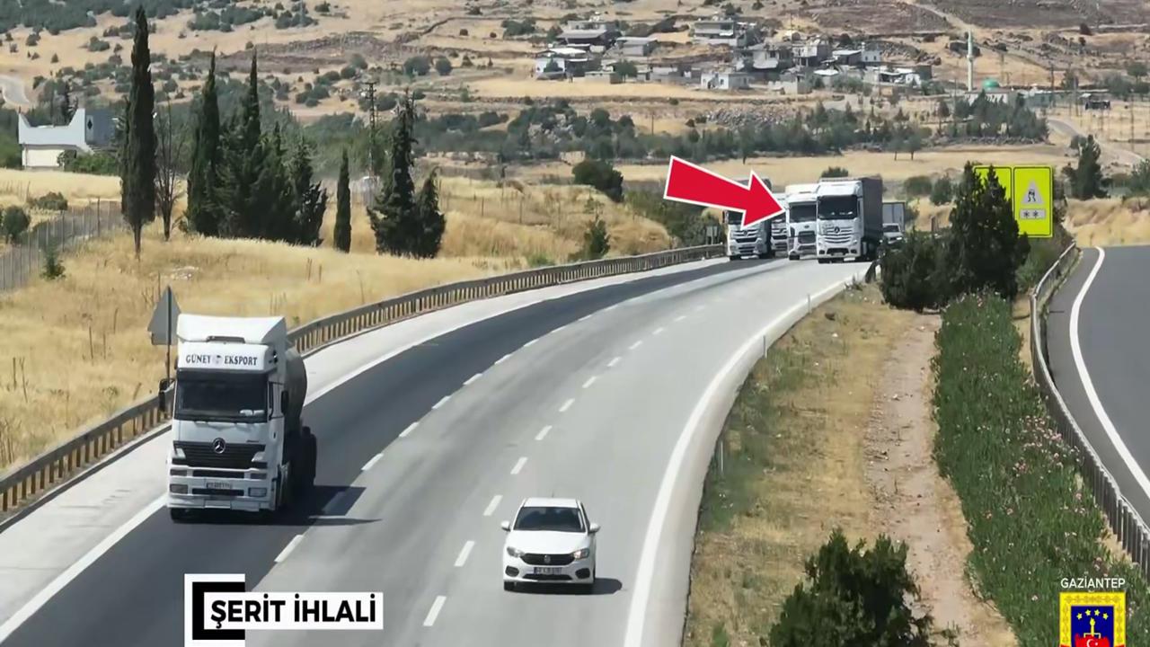 Gaziantep'te otoyolda drone destekli trafik denetimi