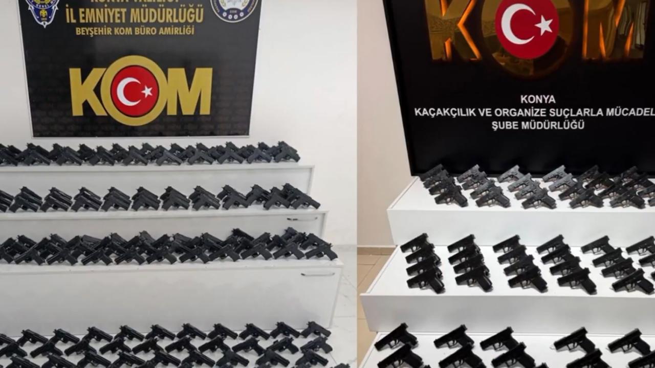  Konya’da 244 ruhsatsız tabanca ele geçirildi