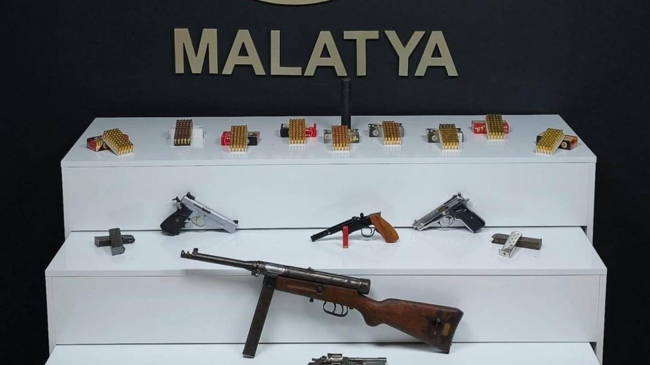Malatya'da ruhsatsız silah operasyonu: 3 gözaltı